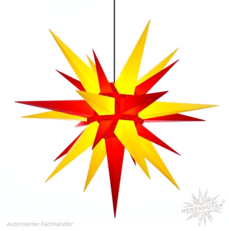 Stern A13, 130 cm, gelb/rot + Beleuchtung